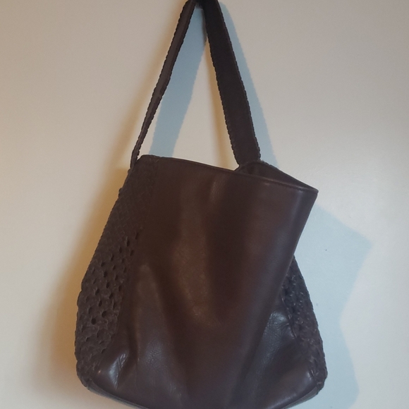Genuine Brown  Leather Hobo Bag - Picture 1 of 13